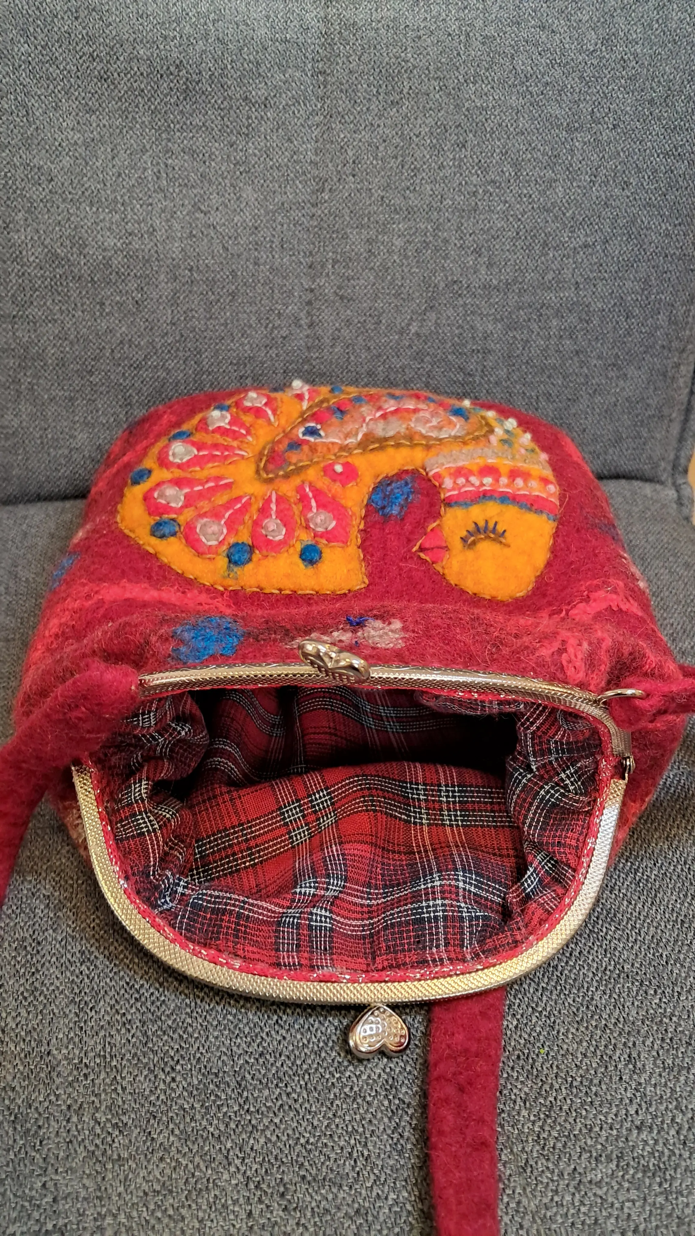 Арт чанта „Жар-птица“ с бродерия – thumbnail 4